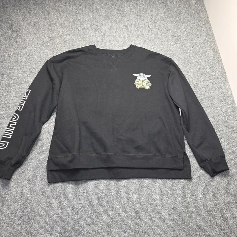 Baby Yoda Graphic Sweatshirt Black Youth XL 15-17